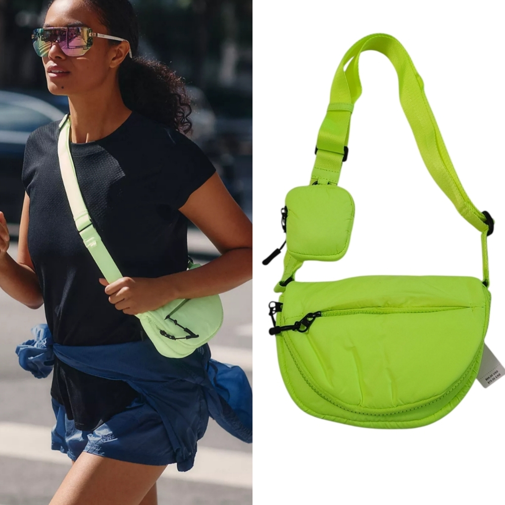 Nylon Crescent Sporty Sling Bag